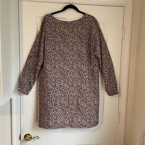 NWT L Loft Leopard Print Shift Dress